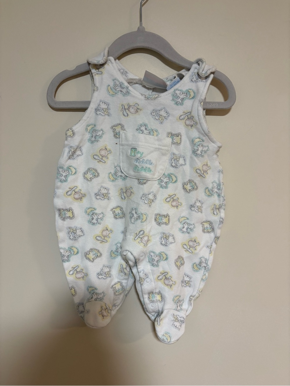 Vintage Baby “Hey Diddle Diddle” onesie overalls